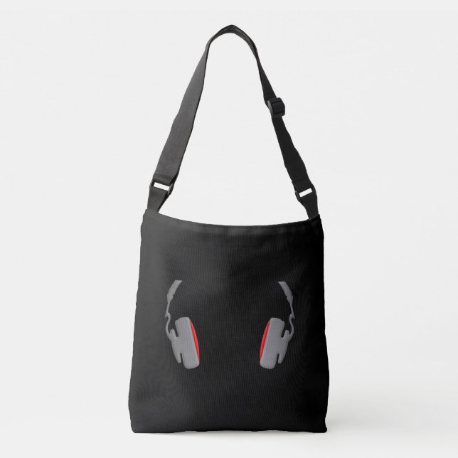 Headphones Cool Simply and Classy Crossbody Bag (Front)