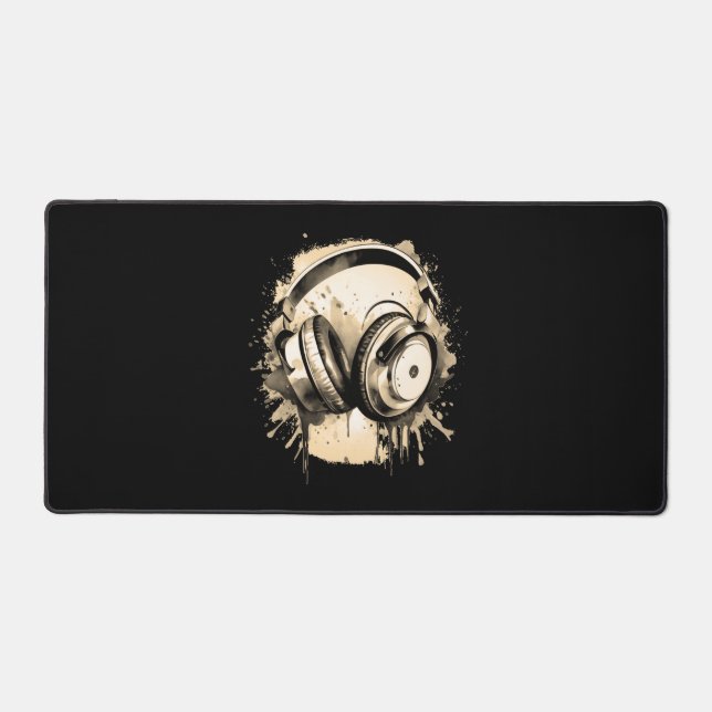Headphones Desk Mat (Front)