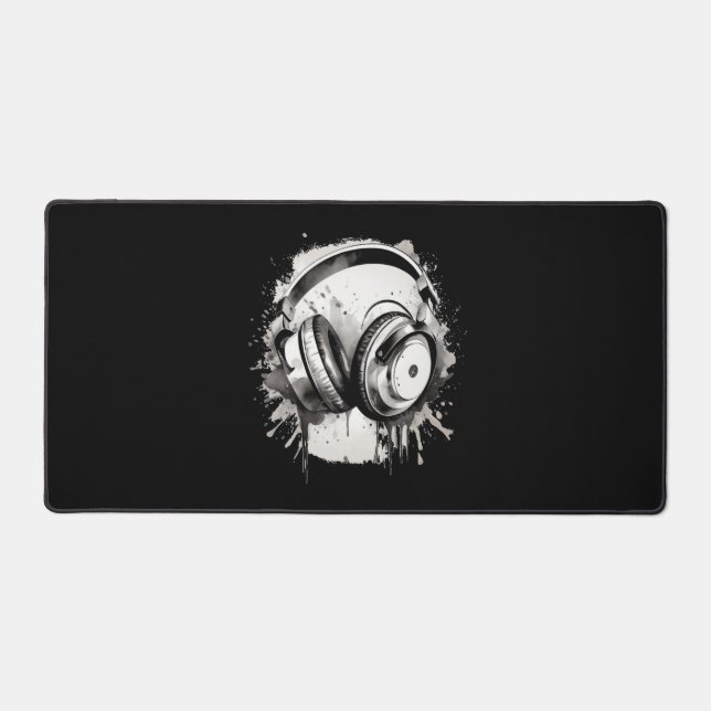 Headphones Desk Mat (Front)