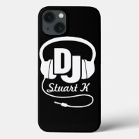 Headphones DJ named black and white ipad case