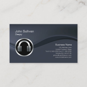 Headphones Icon Deejay DJ Disc Jockey Business Card