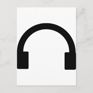 headphones icon postcard
