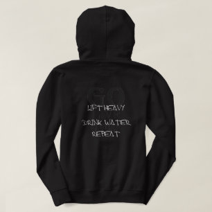 Headphones Logo and Lift Heavy Steps Hoodie