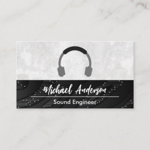 Headphones Logo   Technology Business Card