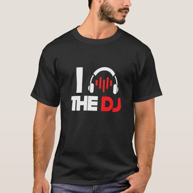 Headphones Love Dj Deejay Music Turntable Techno P T-Shirt (Front)