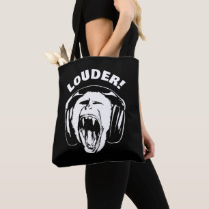 Headphones Monkey Loud Music Lover Tote Bag