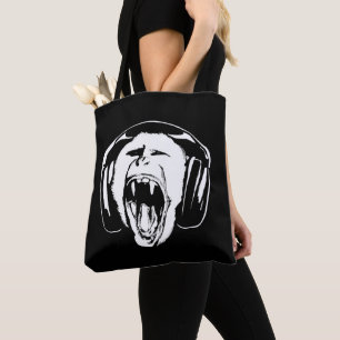 Headphones Monkey Music Lover Tote Bag
