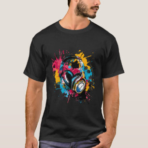 Headphones Music DJ Music Headphones EDM Splash Mu T-Shirt