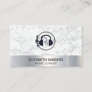 Headphones Music Podcast Host Business Card