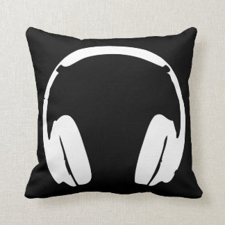 Headphones Pillow (Black & White)