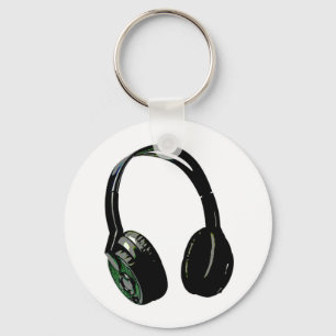 Headphones Pop Art Key Ring