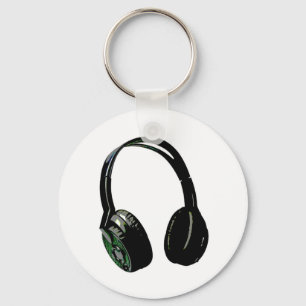 Headphones Pop Art Key Ring