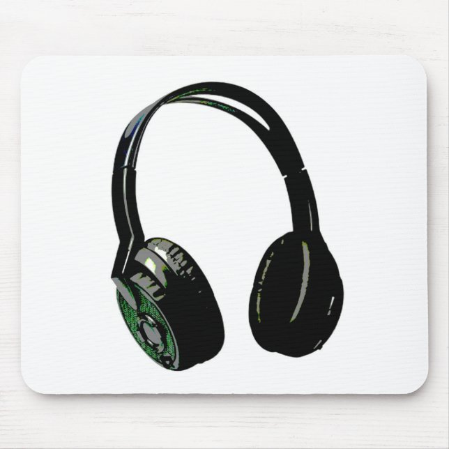 Headphones Pop Art Mouse Mat (Front)