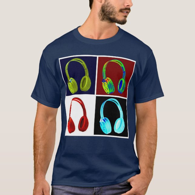 Headphones Pop Art T-Shirt (Front)