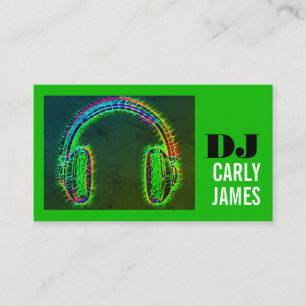 Headphones, Professional DJ Business Card