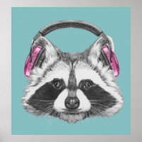 Headphones Racoon