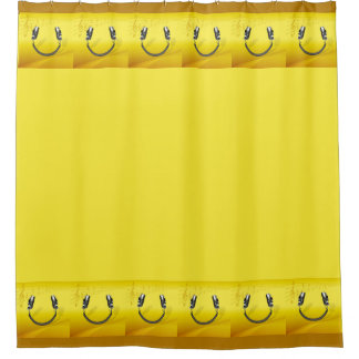 Headphones Smiling Shower Curtain