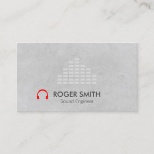 Headphones Sound Engineer Producer Business Card