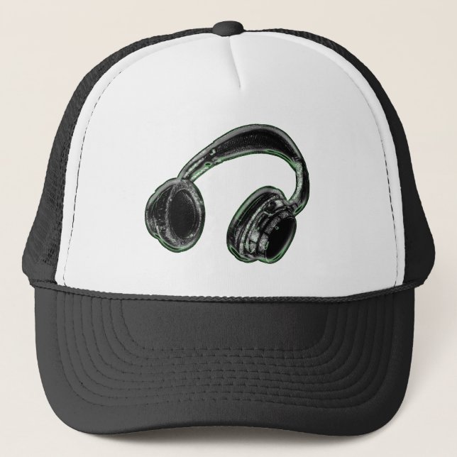 Headphones Trucker Hat (Front)