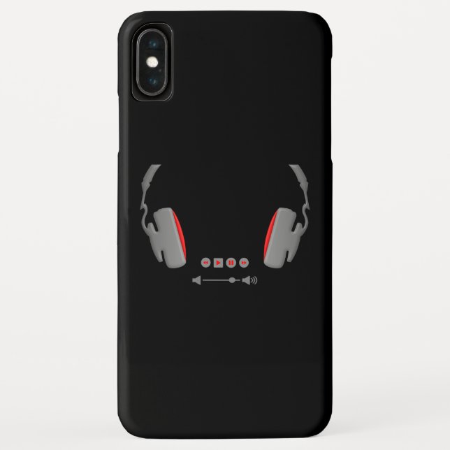 Headphones with media volume control buttons Case-Mate iPhone case (Back)