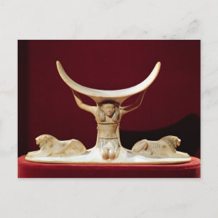Headrest with Shu, the Egyptian God of the Air Postcard