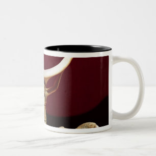 Headrest with Shu, the Egyptian God of the Air Two-Tone Coffee Mug