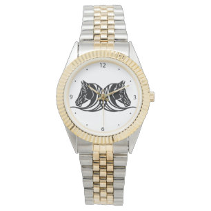 heads of black and horses watch