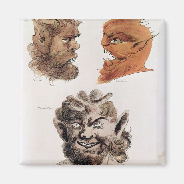 Heads of Evil Demons Magnet (Front)