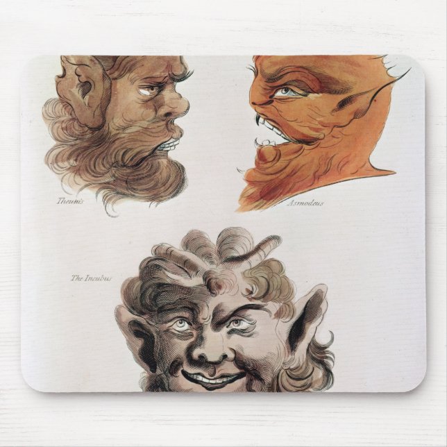 Heads of Evil Demons Mouse Mat (Front)