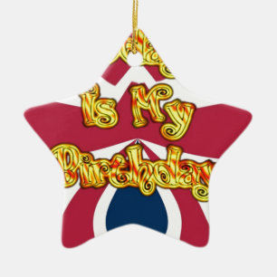 Heads UP-Hakuna Matata Today is my Birthday.jpg Ceramic Tree Decoration