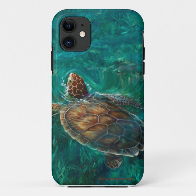 Heads Up Sea Turtle Phone Case (Back)