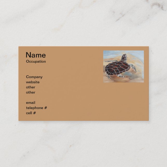 Head's Up Turtle Business Cards (Front)