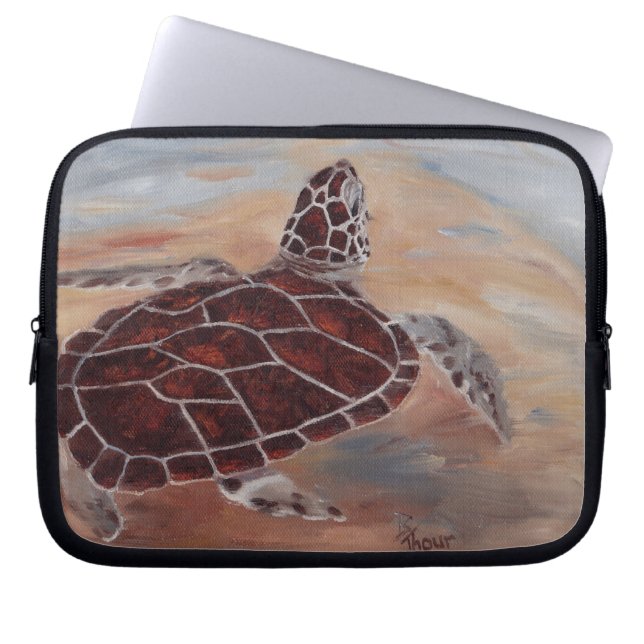 Head's Up Turtle Laptop Sleeve (Front)