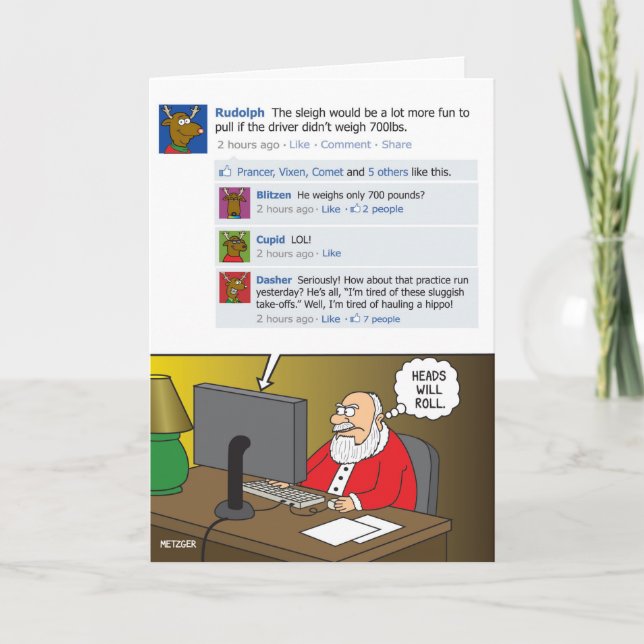 Heads Will Roll Holiday Card (Front)