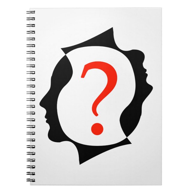 heads with a question mark notebook (Front)
