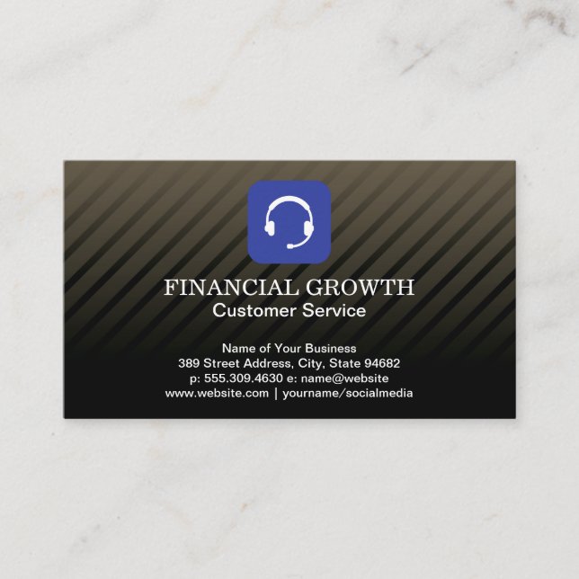 Headset Icon Business Card (Front)