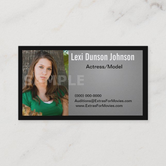 Headshot Business Card Models or Actors (Front)