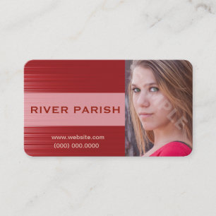 Headshot Business Card Red