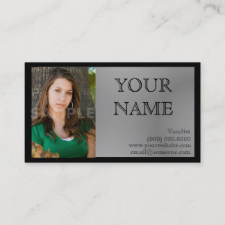 Headshot Business Cards Black/Grey