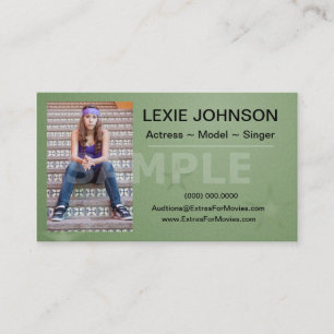 Headshot Business Cards - Models & Actors 2 Sided