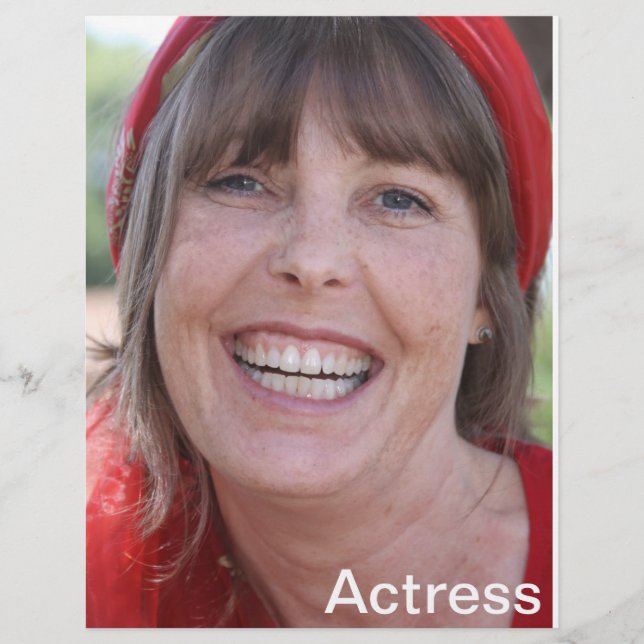 Headshot Comp Card - Actor Zed Card (Front)