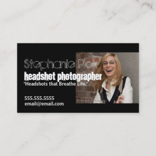 Headshot Photographer Promotional Business Card