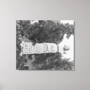 Headstone of Wild Bill Hickock's Grave Photograp Canvas Print