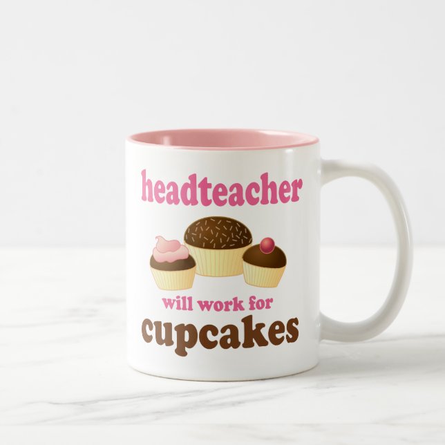 Headteacher (Funny) Gift Two-Tone Coffee Mug (Right)