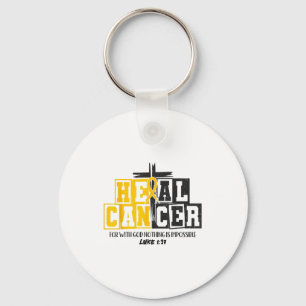 Heal Cancer Childhood Cancer Awareness God Christi Key Ring
