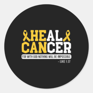 Heal Cancer Childhood Cancer Awareness Month Suppo Classic Round Sticker