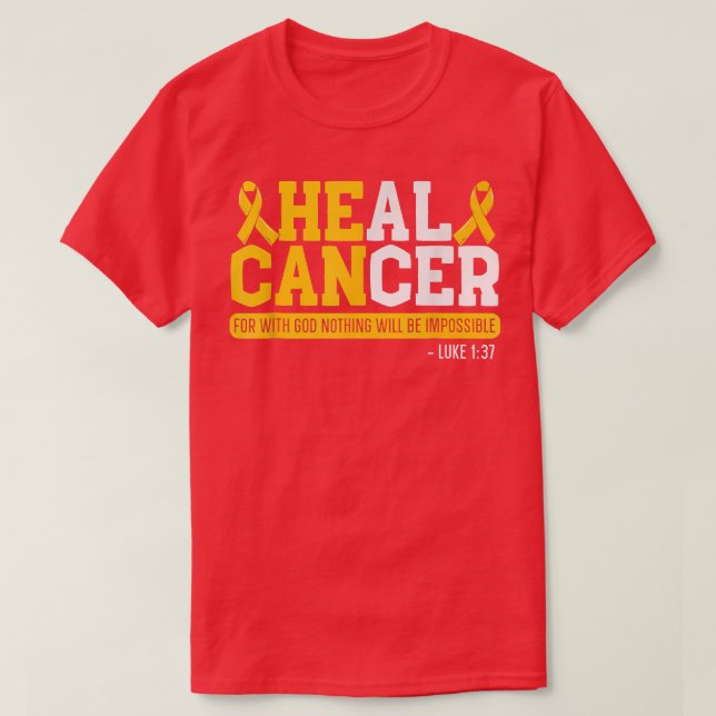 Heal Cancer Childhood Cancer Awareness Month Suppo T-Shirt (Design Front)