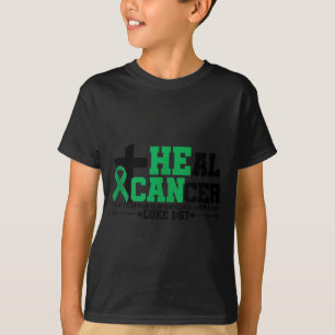 Heal Cancer Christian Believe God Liver Cancer Awa T-Shirt