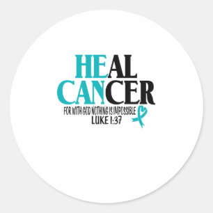 Heal Cancer Ovarian Cervical Classic Round Sticker