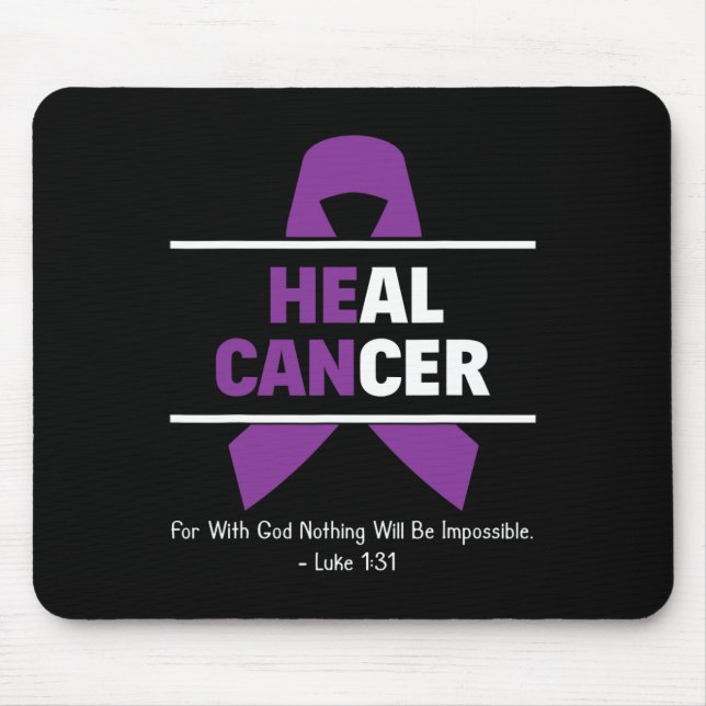 Heal Pancreatic Cancer Christian Cancer Survivor G Mouse Mat (Front)
